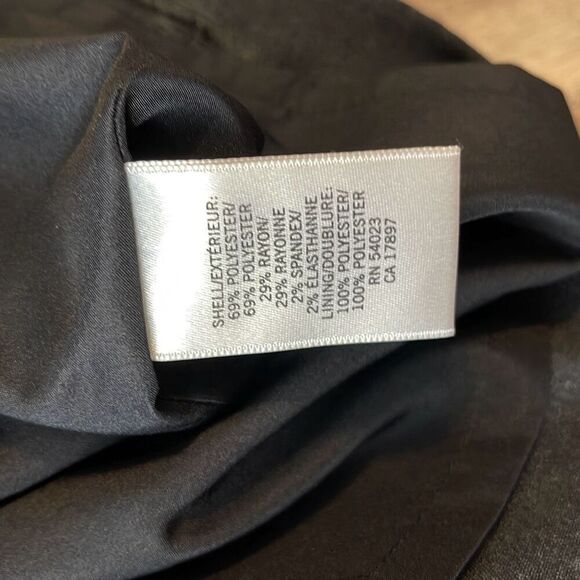 Banana Republic Womens Back Zip Cotton Blend Mini Pencil Skirt Charcoal Size 10P - Picture 4 of 6